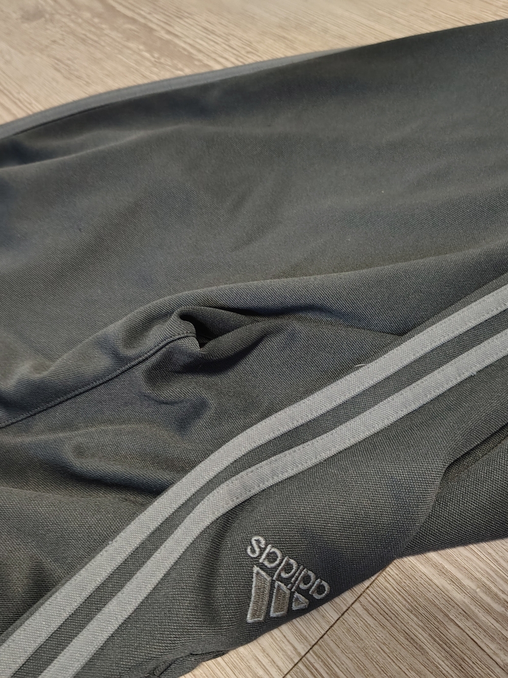 adidas Black Jogger Pants with Gray Side Stripes - Picture 5 of 5